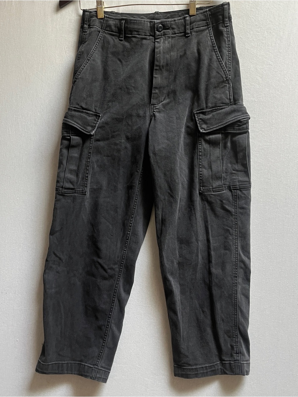 Uniqlo Men's Black Cargo Pants Straight Fit Size 30